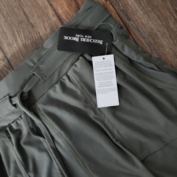 Beechers Brook Solid Tie Waist  Jogger Pants - Olive - Picture 5 of 6